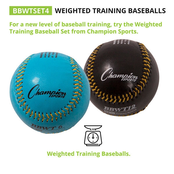 Weighted Training Baseballs Set - pack of 4