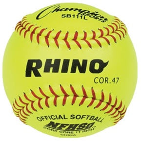 Champion RHINO 11" Leather Fastpitch Softballs - Dozen