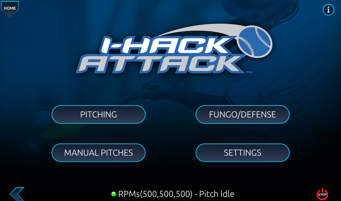 I-HACK ATTACK 3-Wheel TouchScreen Baseball Pitching Machine