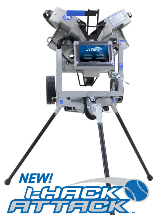 I-HACK ATTACK 3-Wheel TouchScreen Baseball Pitching Machine