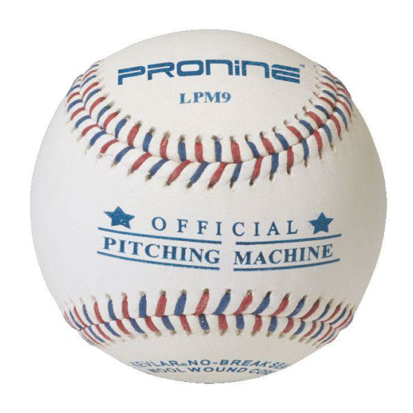 Pro Nine LPM9 Leather Pitching Machine Balls - Dozen