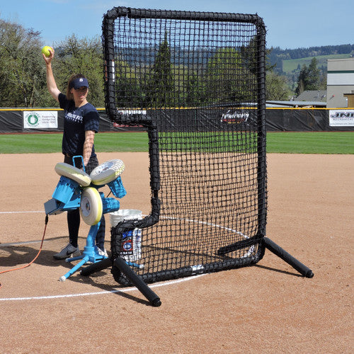 JUGS Protector Series C-Shape Softball Screen w/ Wheels