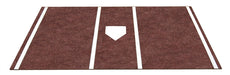 6' x 12' Home Plate / Batter's Box Baseball Stance Mat - Brown