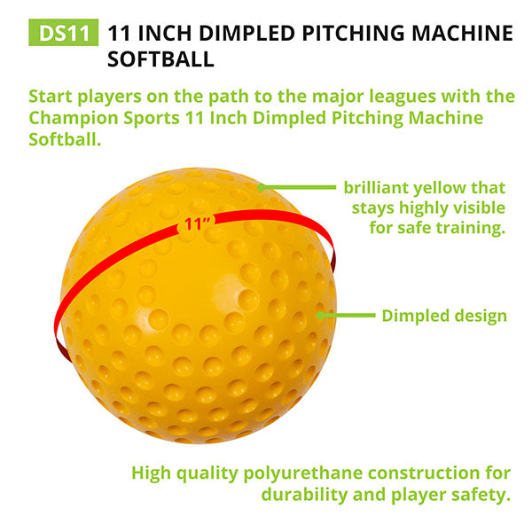 Champion Dimple Pitching Machine Softballs - Dozen