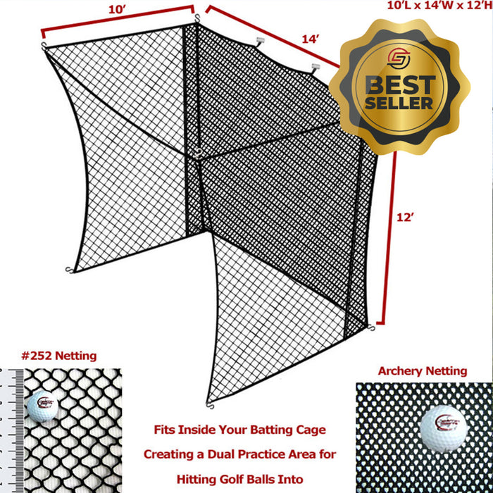 Cimarron 10x14x12 Golf Net Insert For Batting Cages