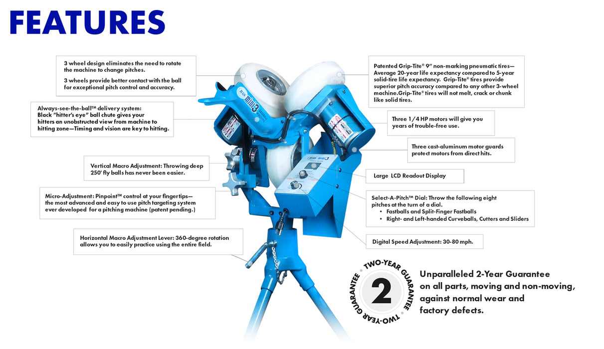 JUGS MINI3 BASEBALL PITCHING MACHINE